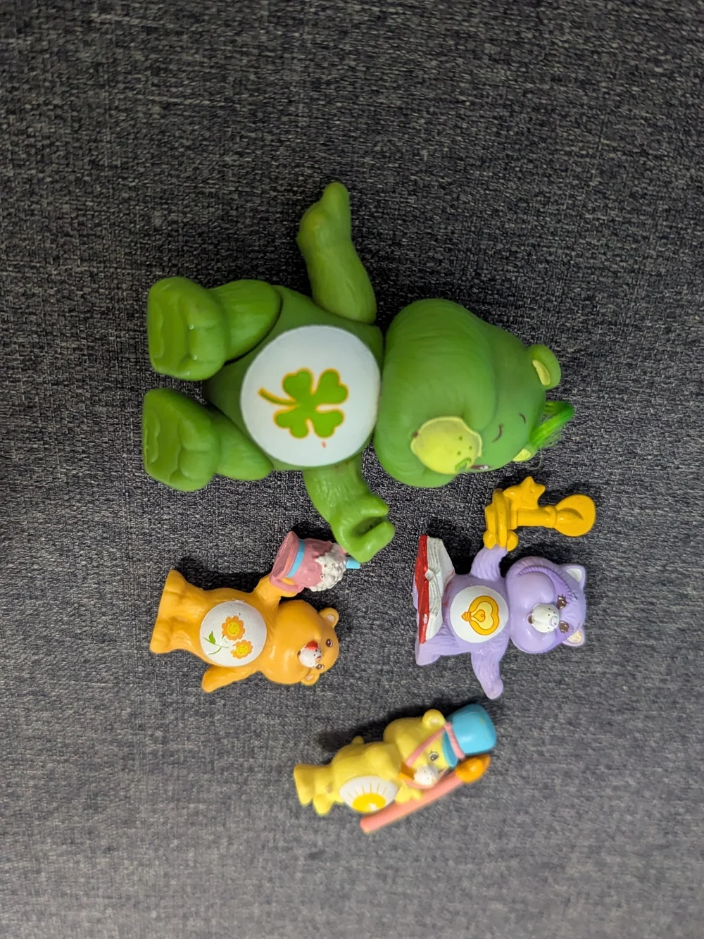 Lot Of 4 Vintage Care Bears PVC Figures 1983-1984